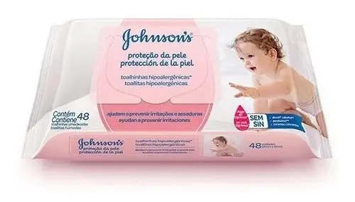 Toalhas Umedecidas Johnson´s Baby Extra Cuidado - 6 Pacotes