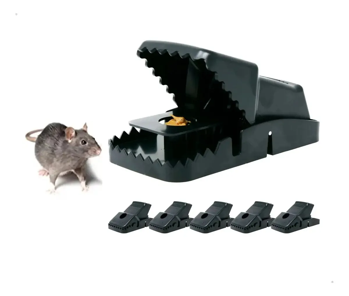 Armadilha de Plástico Grande para Ratos - 6 Unidades