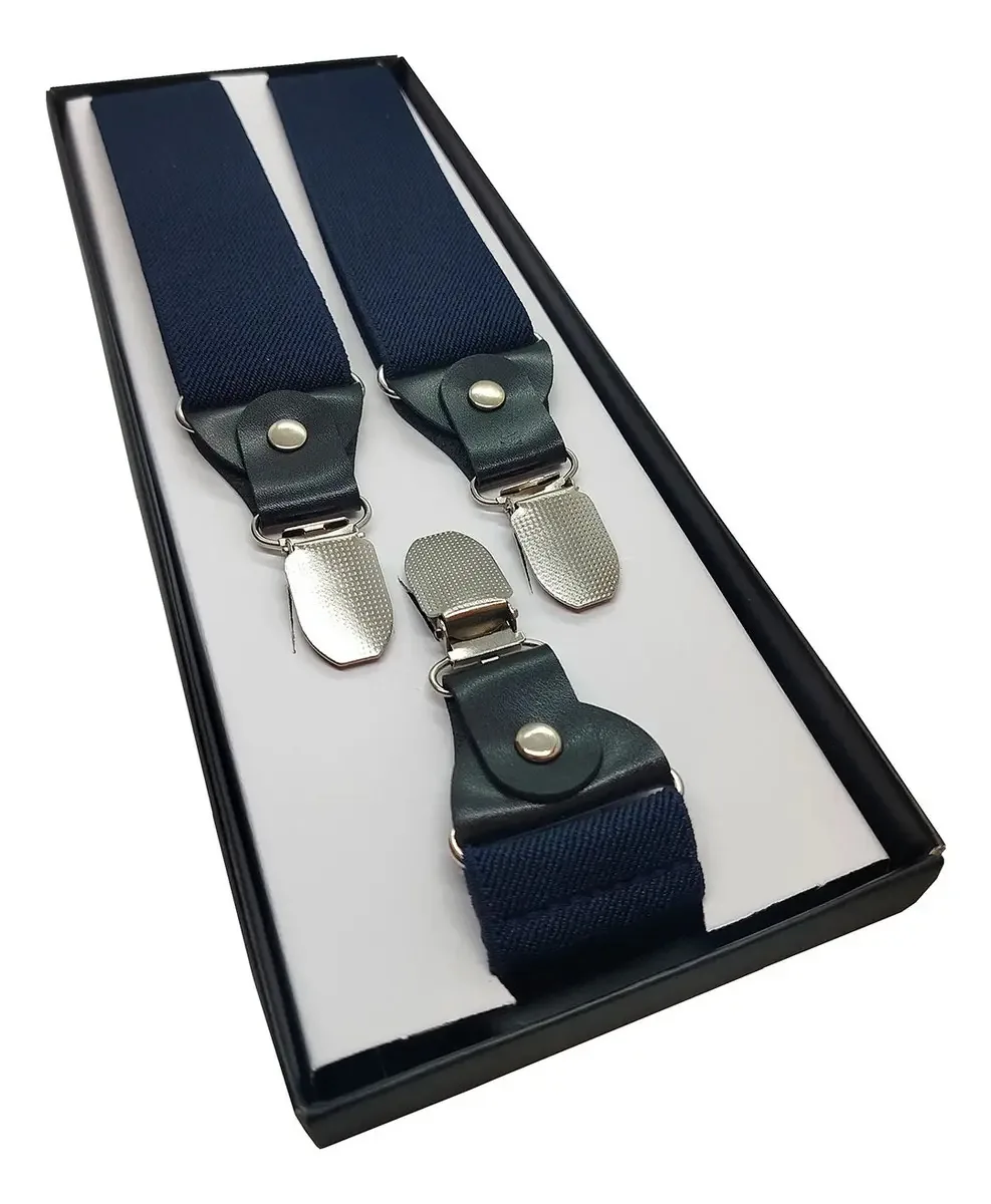 Suspensório Adulto Juvenil Azul-marinho 3,5cm AeO Acessórios