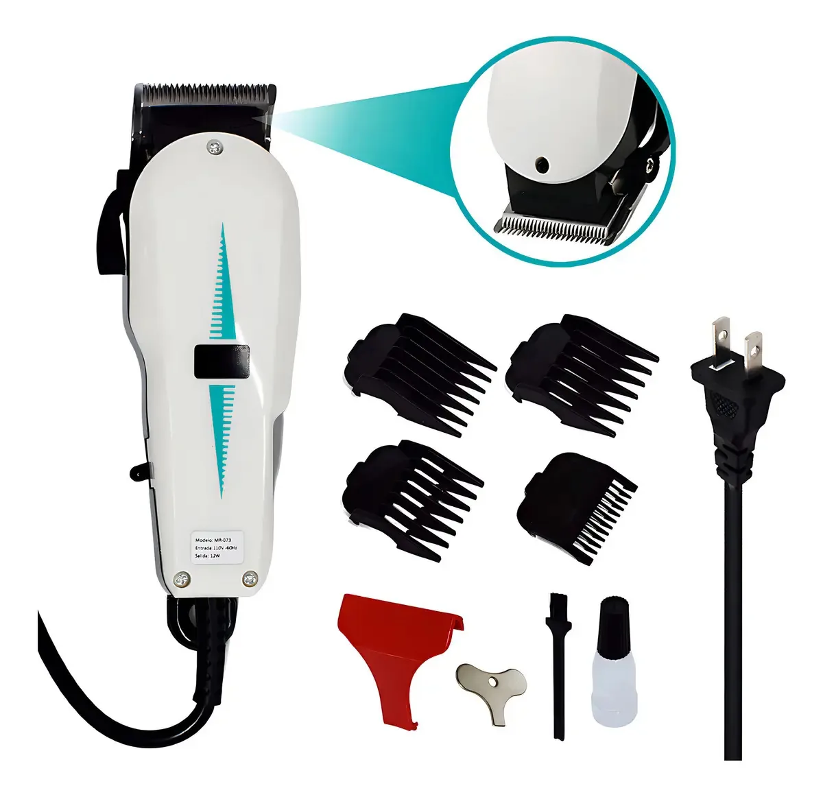 Kit de máquina de cortar cabelo profissional para máquinas de cabelo, 9 unidades