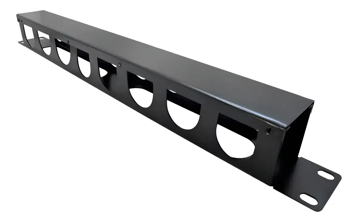 Organizador de Cabos para Rack 19" 1U Preto 48 Cabos Link+