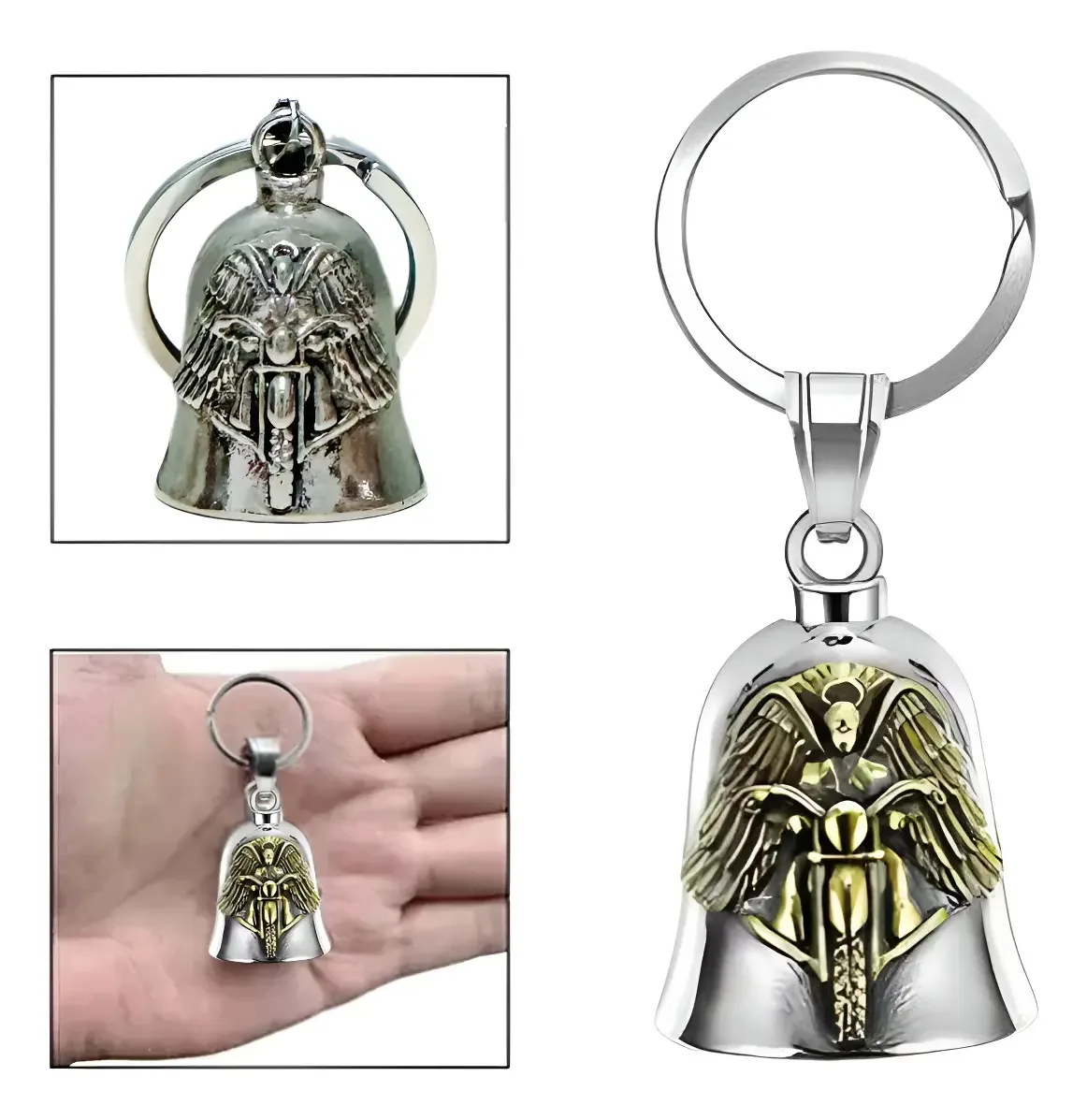 Sino Biker Amuleto Moto Guardian Bell Proteção Cor Dourada