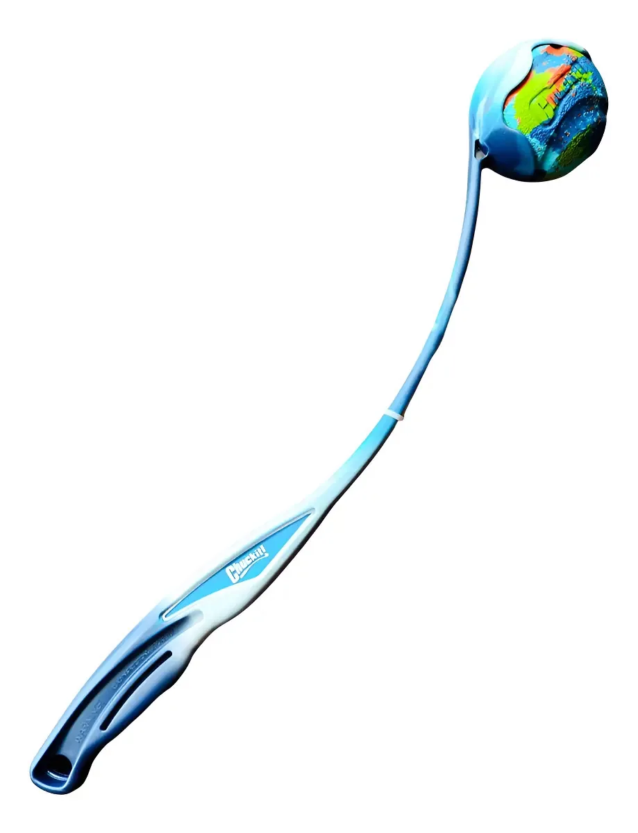 Lançador Chuckit! Ecofetch - Brinquedo Pet Azul