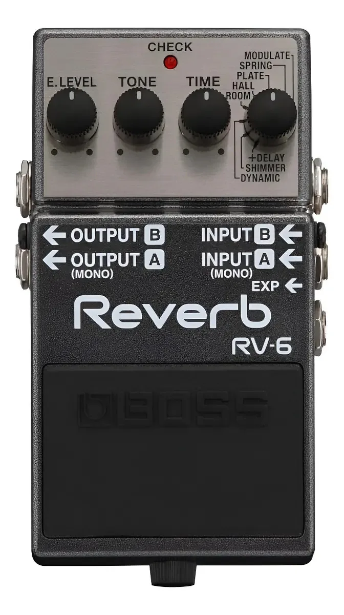 Pedal de reverberação digital compacto e versátil