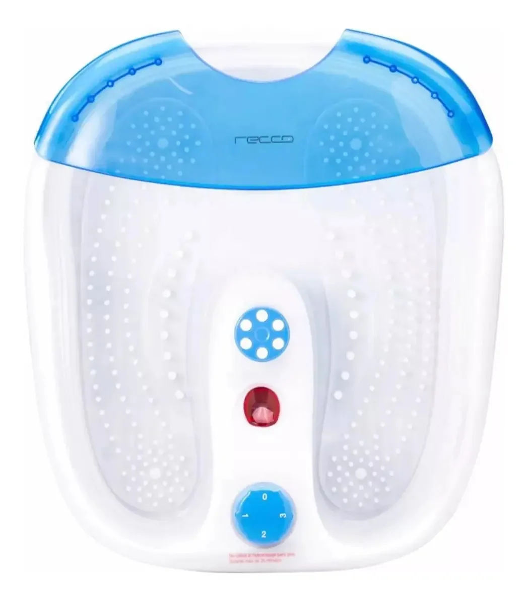 Massageador de pés Recco Spa, três programas, cor branca
