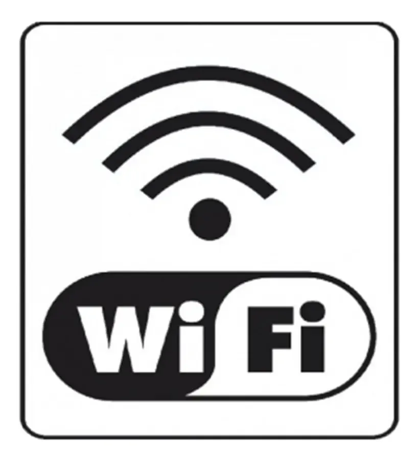 Placa Advertência Wifi Unidade