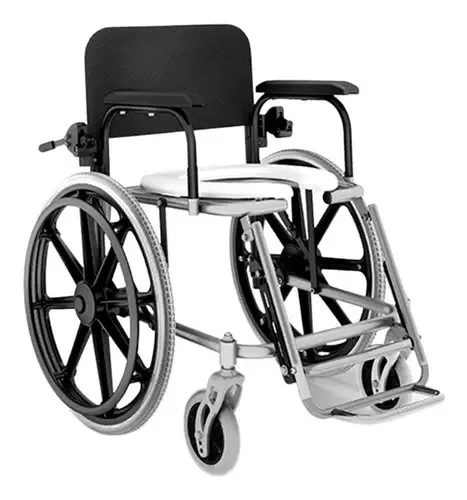 Cadeira de Rodas Higiênica Ortobras Hygienika Alumínio 38cm Desmontável