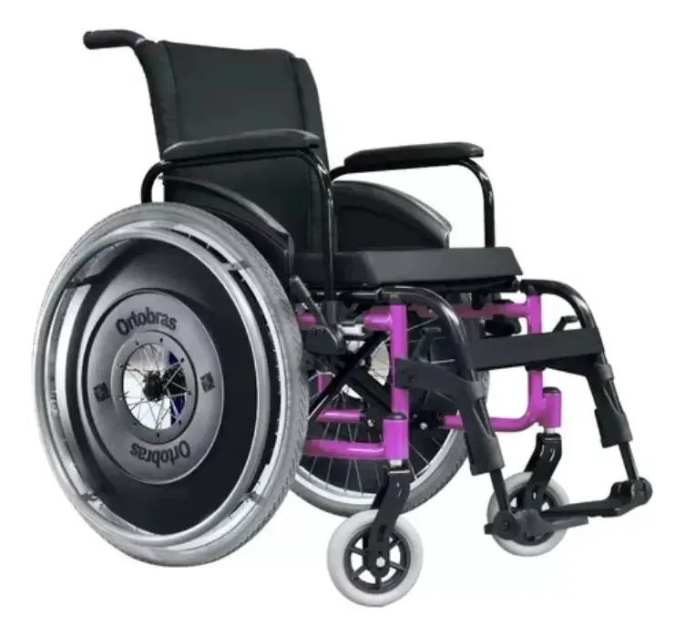 Cadeira De Rodas Avd Aluminio 44cm Rosa - Ortobras