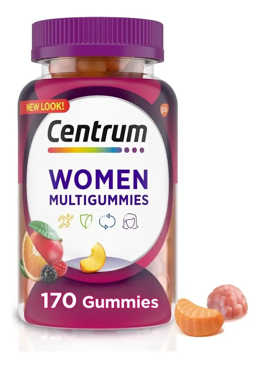 Gomas multivitamínicas completas para mulheres Vitaminas Centrum V35 Sabor de frutas