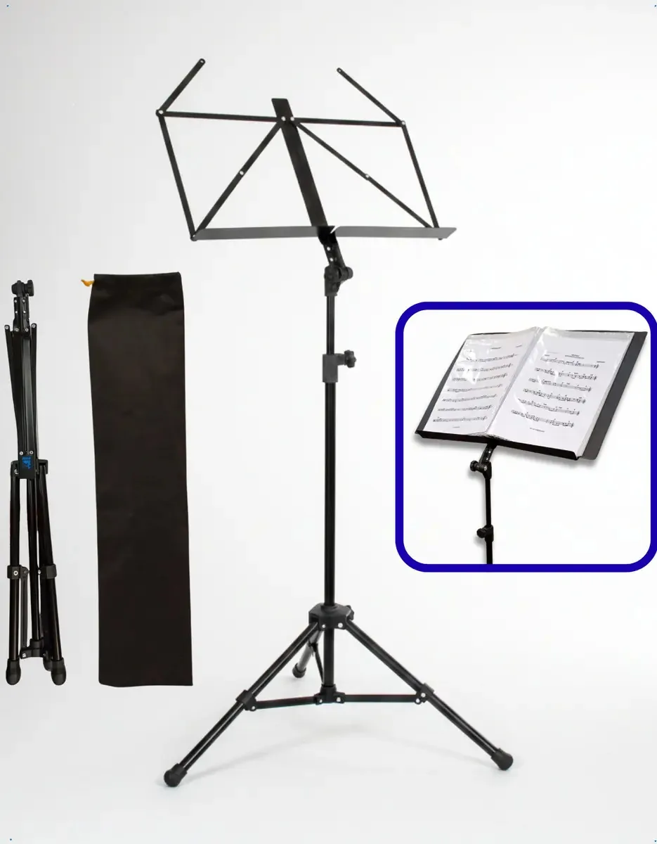 Estante de Partitura Visao Musical PPS-BK Dobrável com Bag, para Músicos