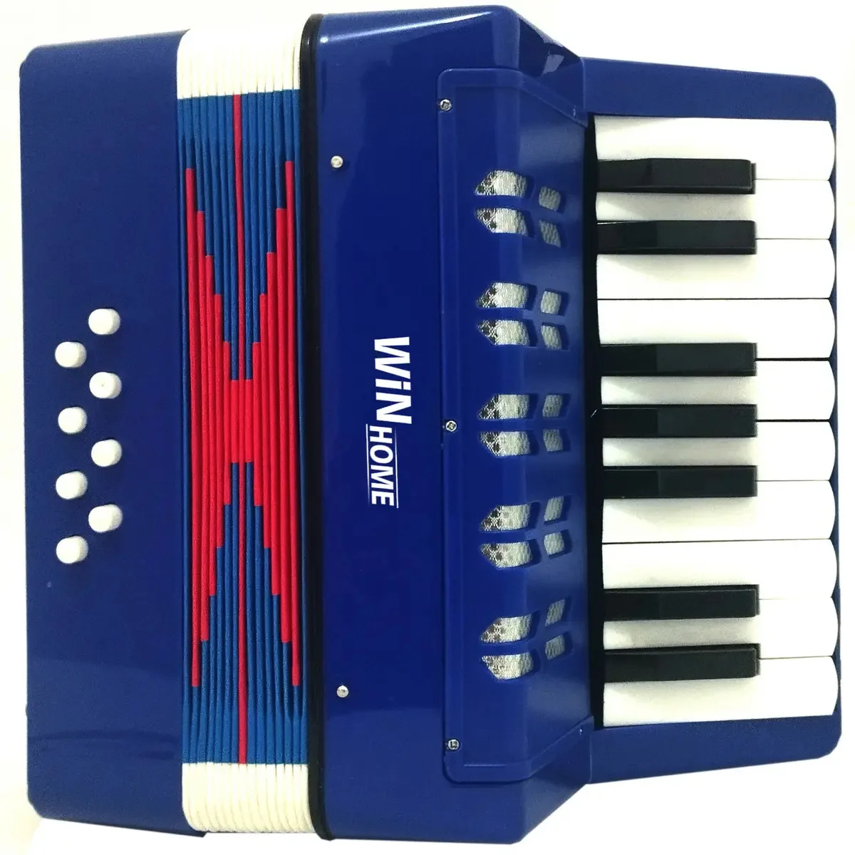 Acordeon Sanfona Infantil Win Home 17 Teclas 8 Baixos Azul Azul