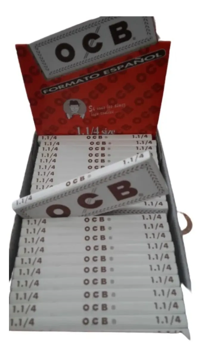 Papel de linho Ocb 1 1/4 25 livros x 50 papéis