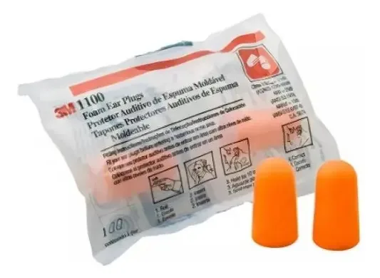 Protetor Auricular Espuma Ouvidos Abafador 3m - 50 Pares Laranja