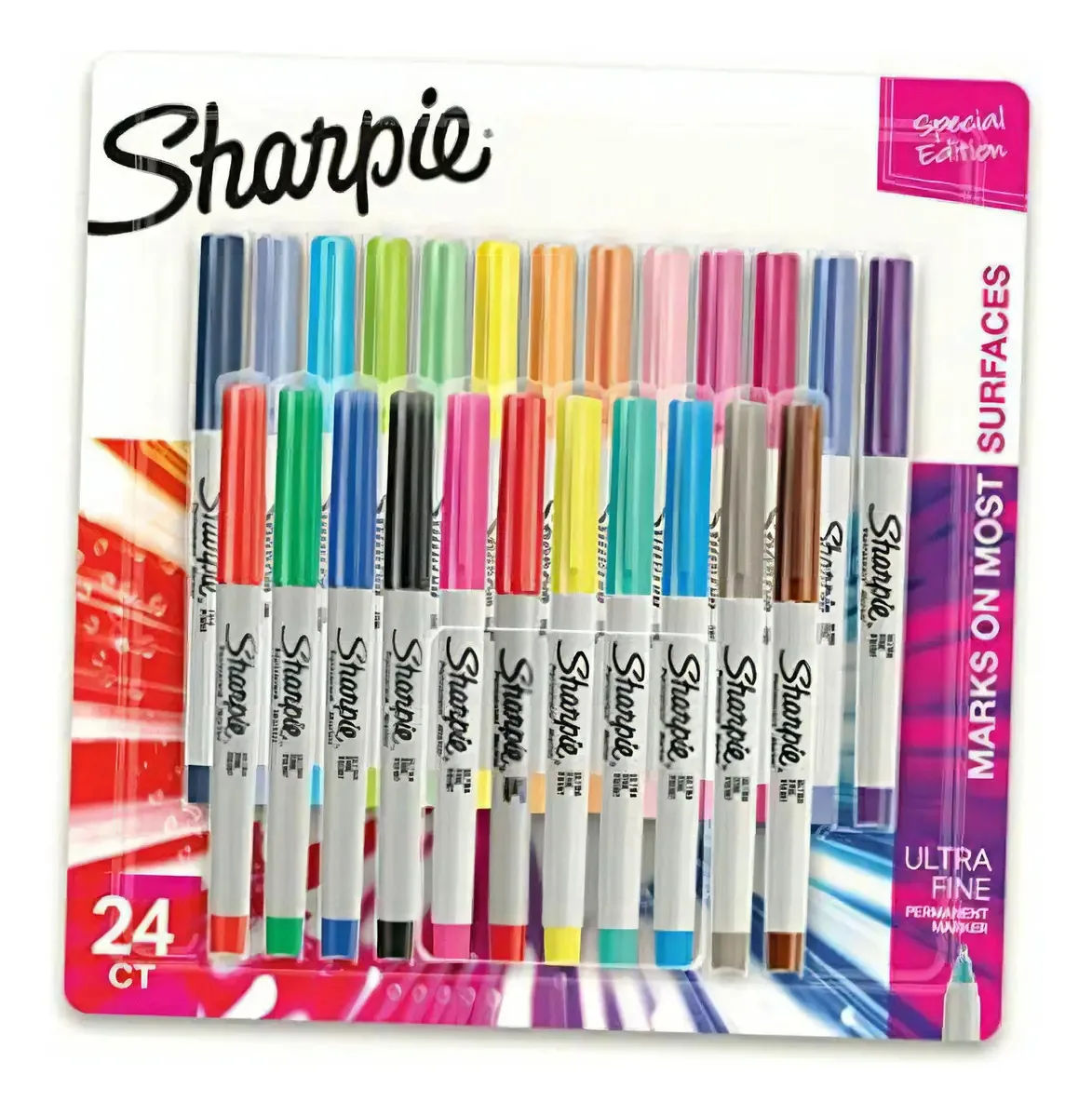 Marcadores permanentes Sharpie Color Burst, ponta ultrafina