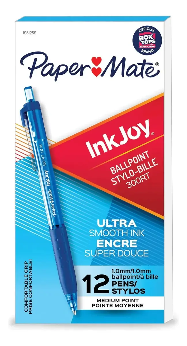 Ballpoint Paper Mate Set 12U Blue2 canetas