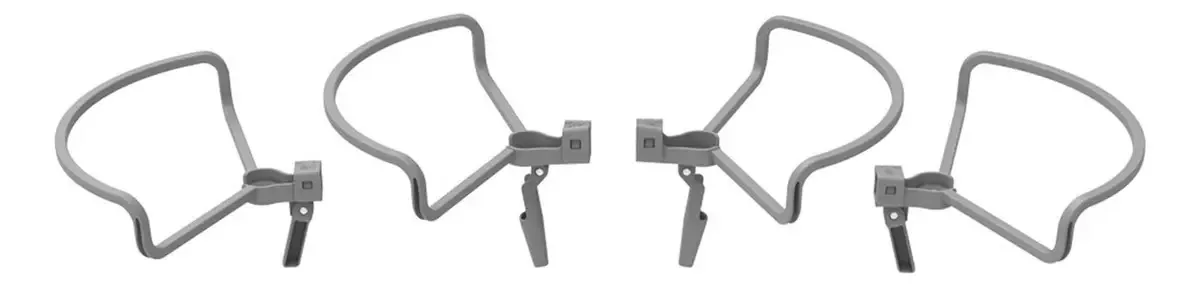 Protetor de hélices KOILRAZ para drones, cor cinza, 4 unidades, material plástico, leve e resistente. Ideal para proteger suas hélices durante o voo.