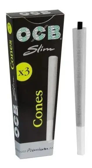 Papéis para cigarros OCB CONE KING SIZE Premium, tamanho fino, 1 x 3 u