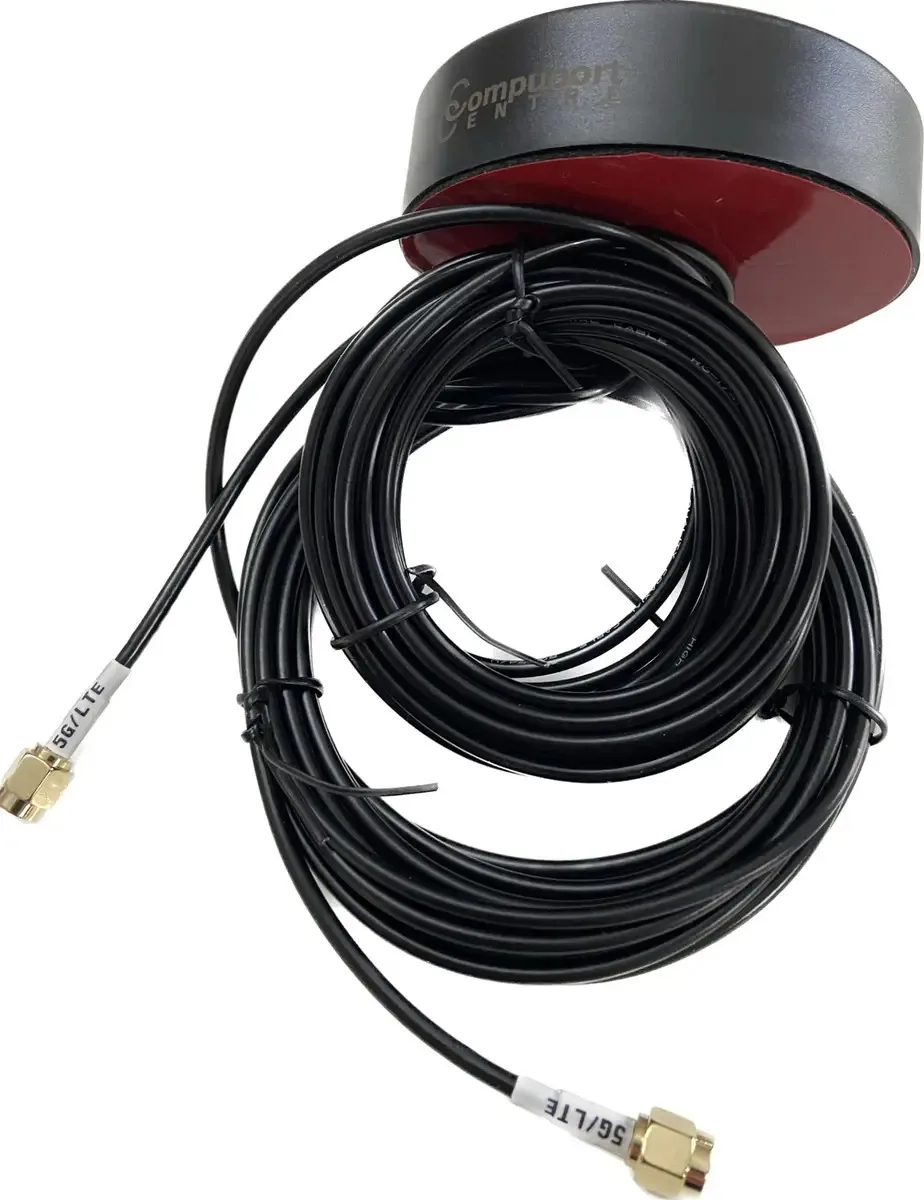 Antena Omnidirecional Compuport 5g 4g Lte Mimo Puck Vadel Resistência (montagem Permanente) Com Cabos De Diversidade Dupla De 15 Pés Para Qualquer Modem Cisco Microhard De Ponto De Cuna Digi Sierra