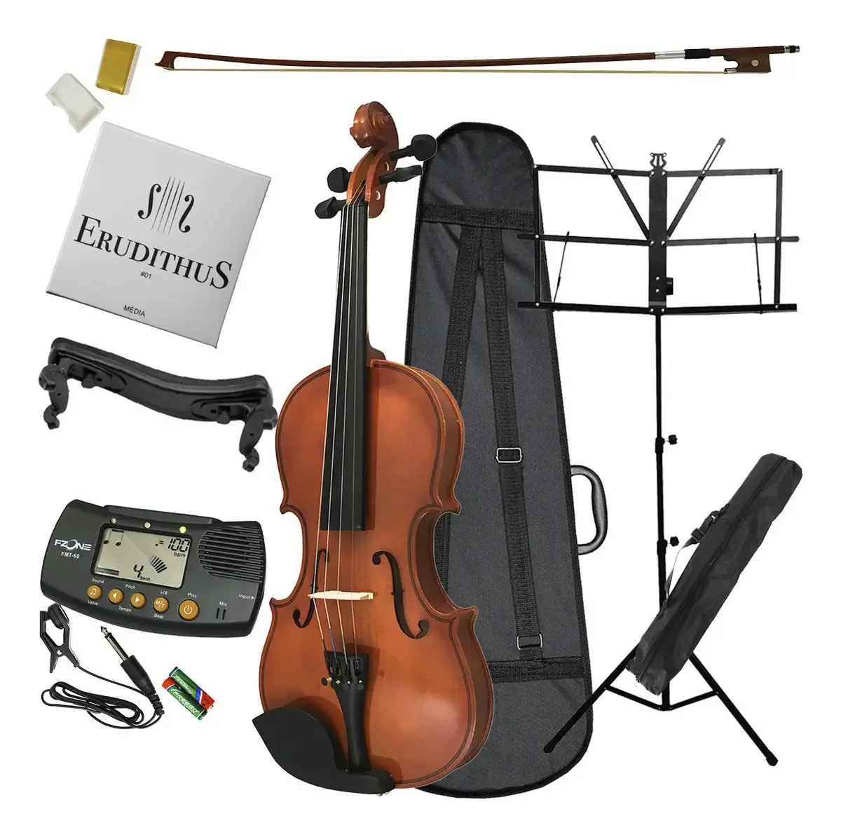 Violino Tarttan Série 100 Natural Kit Estudante 4/4
