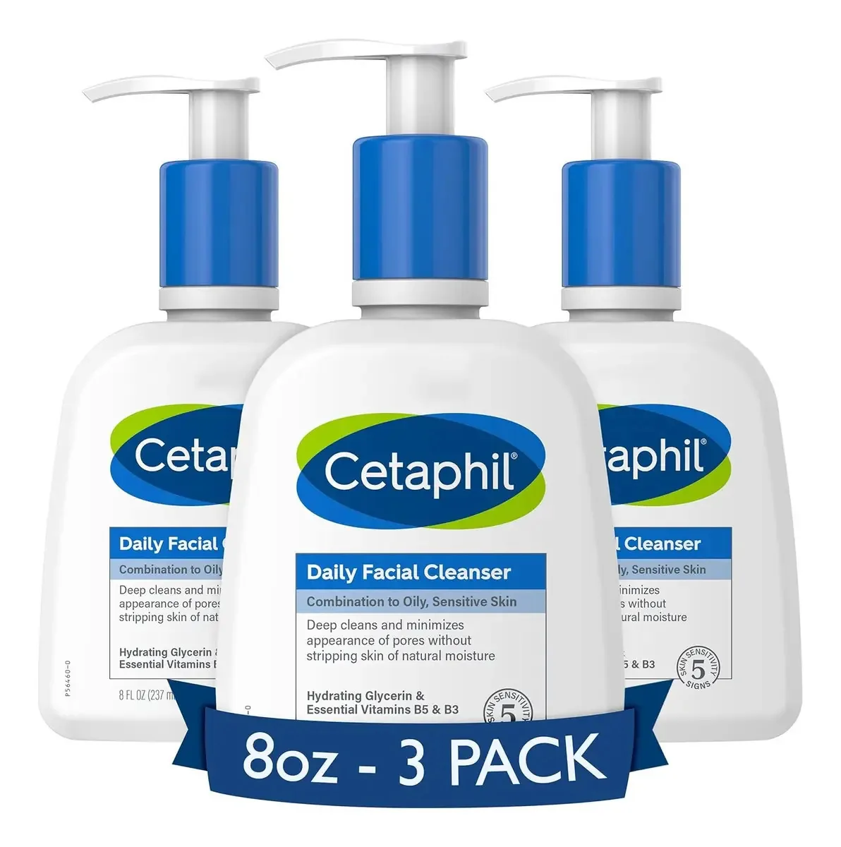 Limpador facial diário Cetaphil para pele sensível