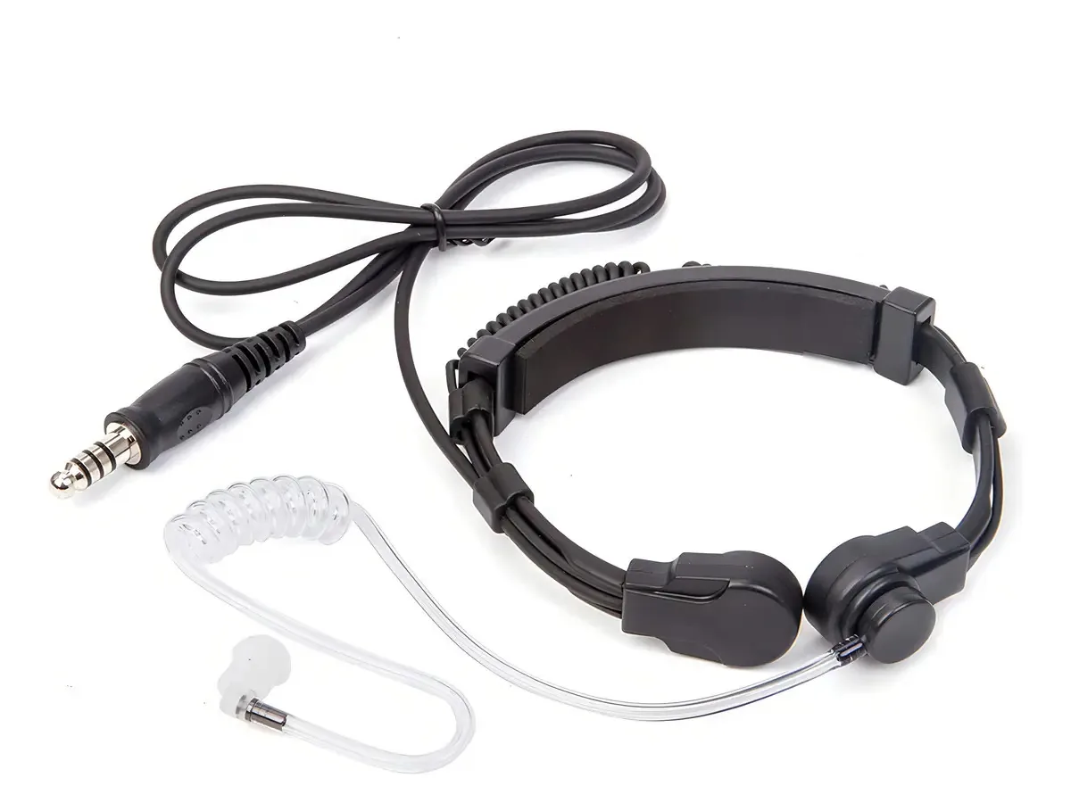 Fones de ouvido táticos Pantz Pd680 U94 PTT + 7,1 mm Táticos com Controle Telescópico de Garganta Apta For Hytra