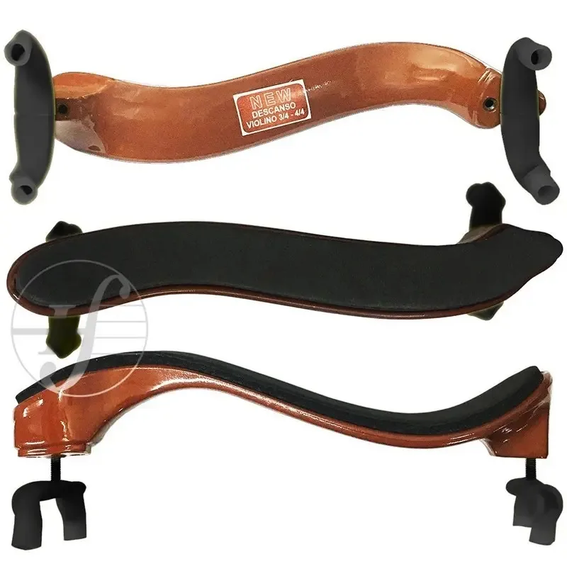 Espaleira Lunnon New Violino 4/4 E 3/4 Marrom Madeira