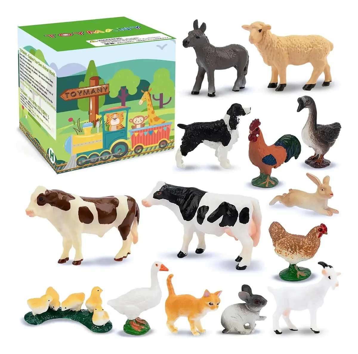 Figuras de animais de fazenda para decoração e