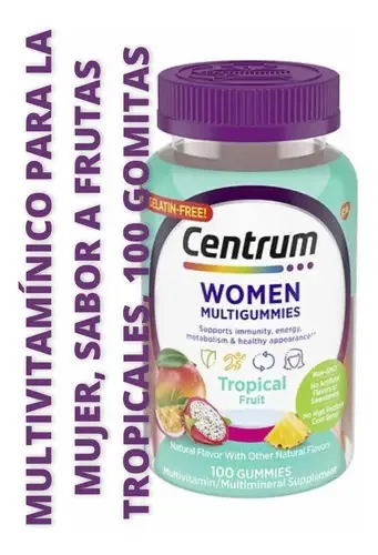Centrum Multigummies Mulheres Frutas Tropicais 100un Frutas Tropicais
