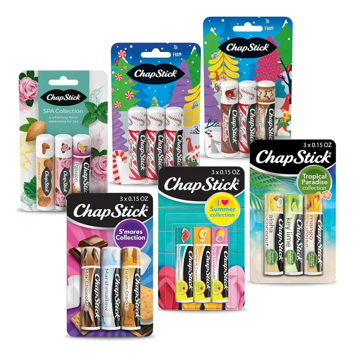 Chapstick 18 Peças Bálsamo Para Lábios