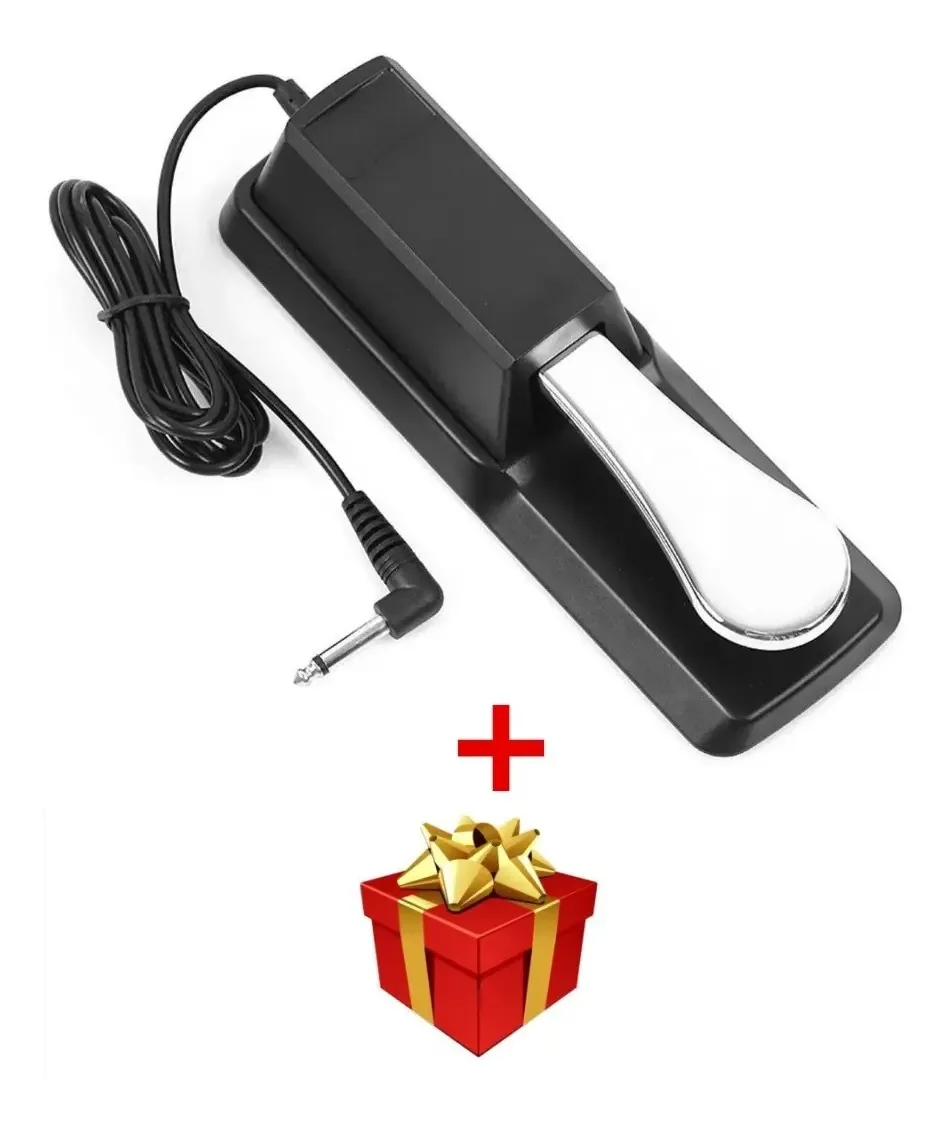 Pedal de sustentação universal para teclado de piano e midi