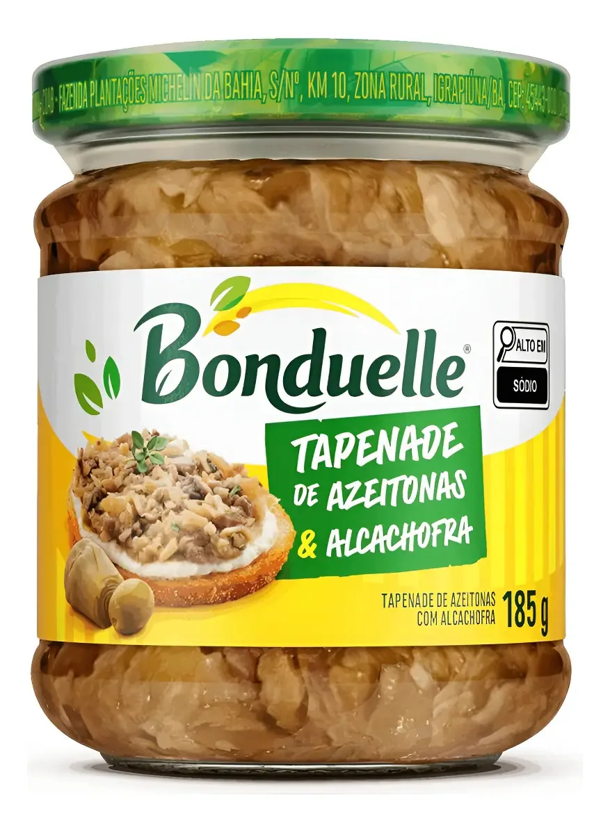 Tapenade De Azeitonas E Alcachofra Bonduelle 185g