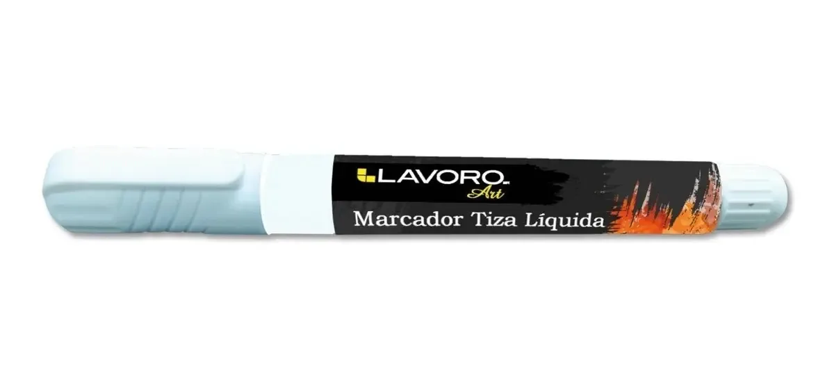 Marcador de giz líquido em cores brancas