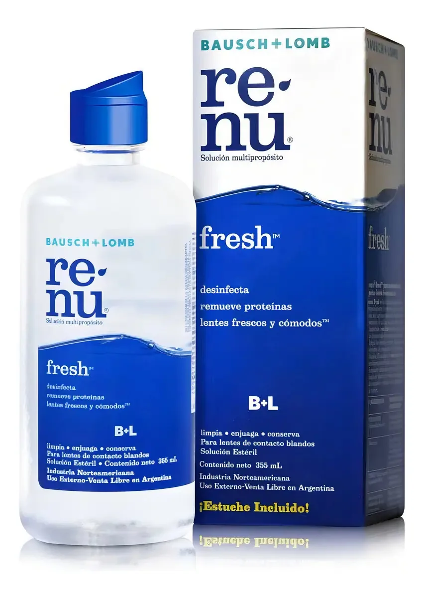 Solução Multiuso Renu Fresh 355ml Bausch + Lomb Lentes Contato