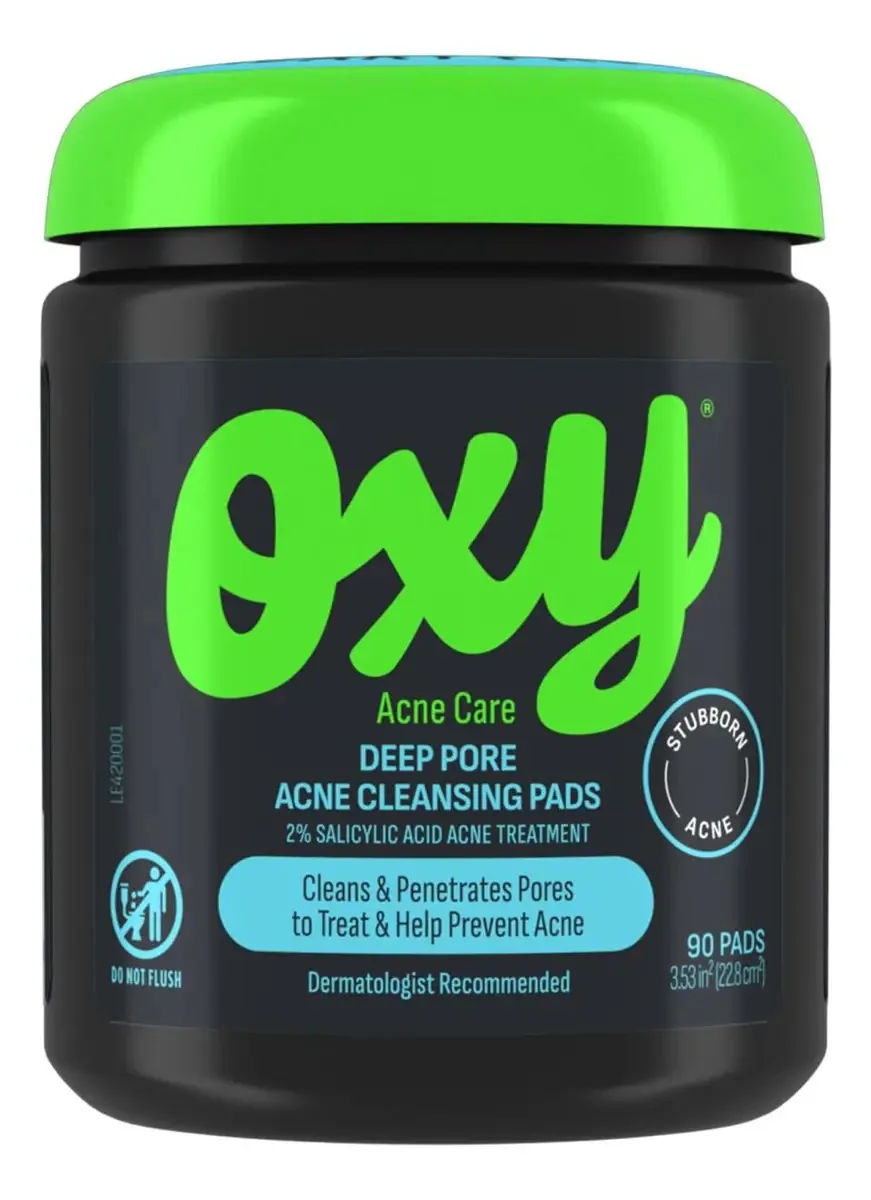 Almofadas de limpeza facial Oxy Maximum Pore Acne