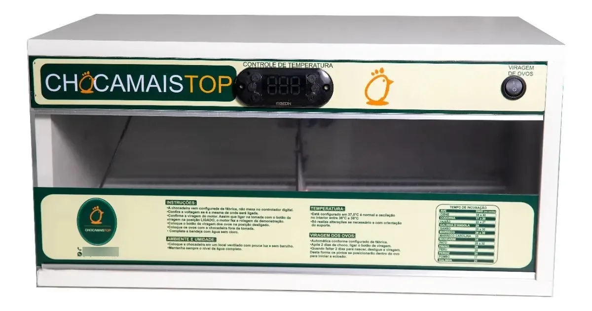 Chocadeira Eletrica 72 Ovos Com Ovoscopio Chocmaistop