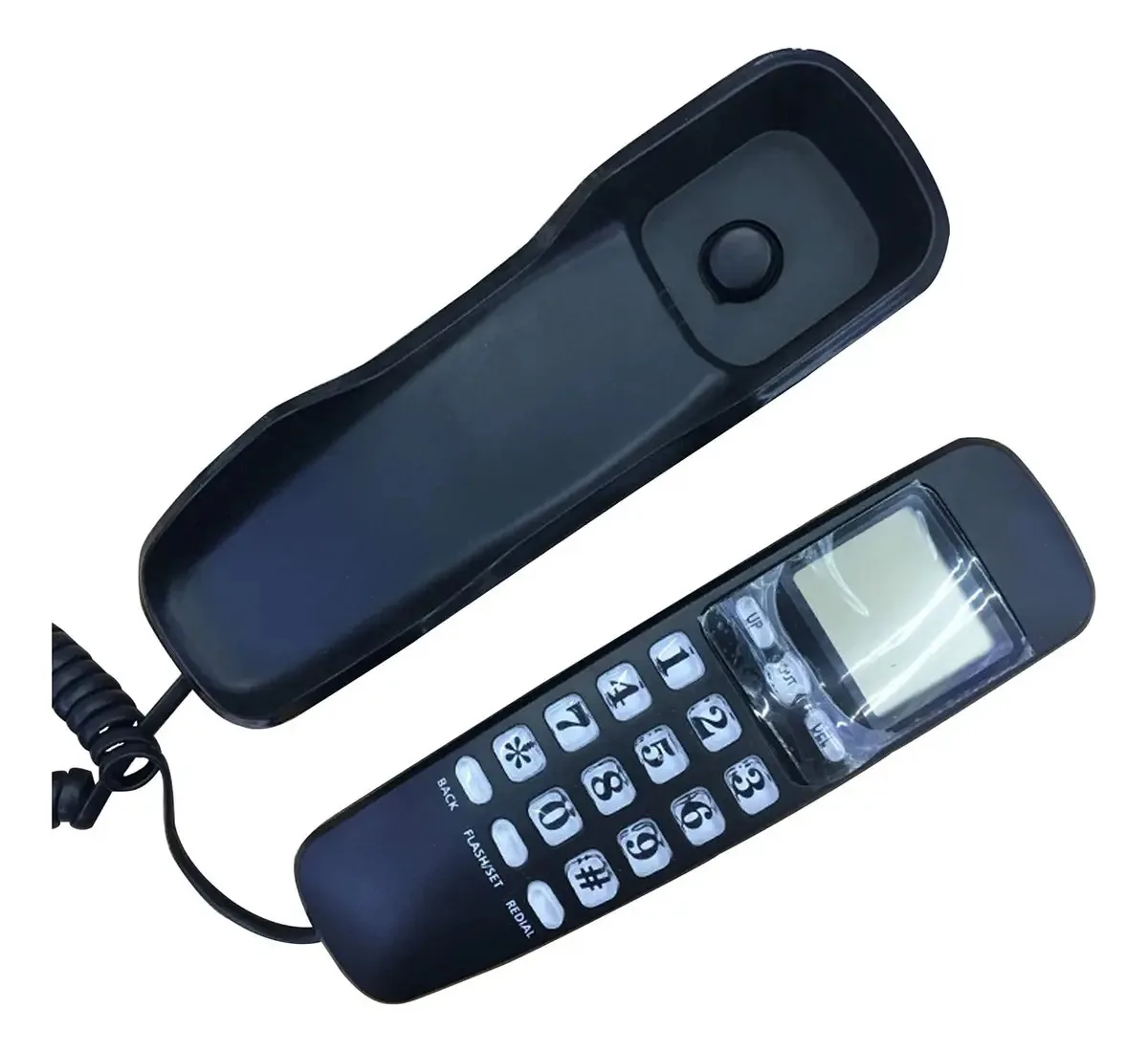 Ygwkwyji Telefones de Mesa Clássicos, Telefones de Parede, Para Casa, Escritório, Hotel, Identificador de Chamadas, Telefone com Fio Montável(preto)