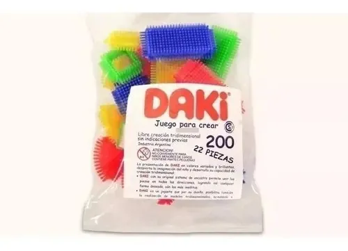 Conjunto Daki 200 para criar com 22 peças de brinquedos El Pehuen