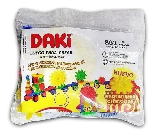 Bolsa de brinquedos Daki 802 de 46 peças El Pehuen