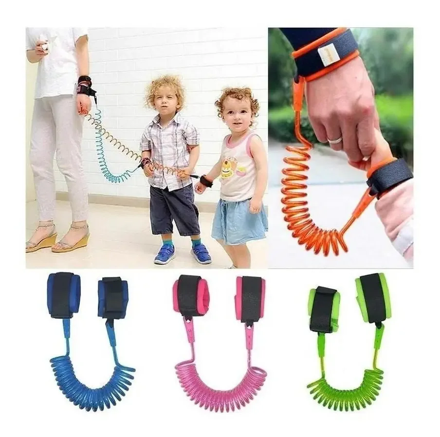 Pulseira Guia Infantil Ajustavel Controle Seguranca Cor Verde