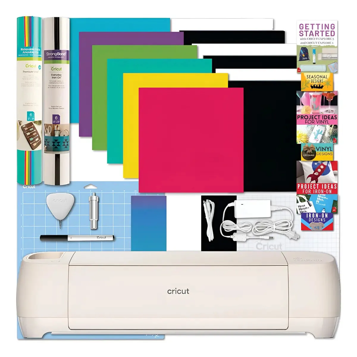 Kit Cricut Explore 4 Máquina de Corte Inteligente + Kit de Materiais e Ferramentas, Bluetooth, Bivolt, Corte 30,5 cm