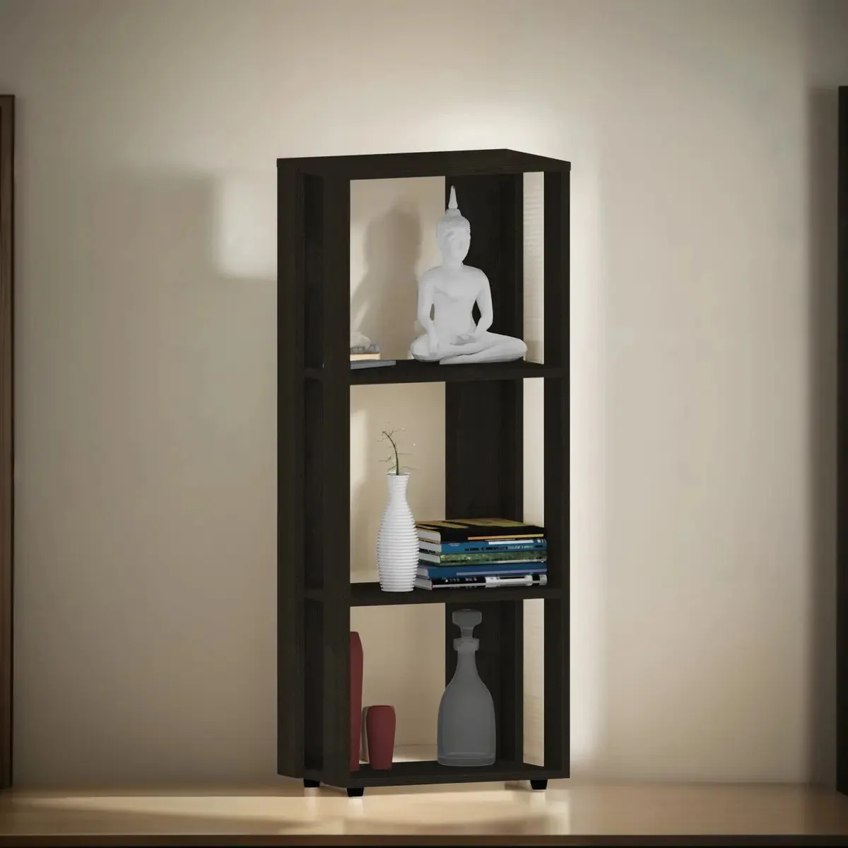 Estante de 2 prateleiras FM-004w - preta