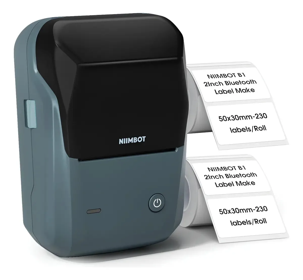 Impressora de etiquetas térmicas Bluetooth portátil Niimbot B1, impressora térmica portátil de etiquetas com 2 papéis de etiqueta.