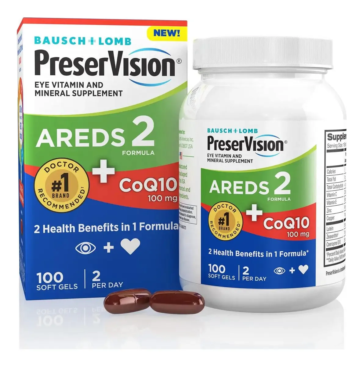 Preservision Areds 2 Vitaminas Oculares Com Coq10 Para A Saú