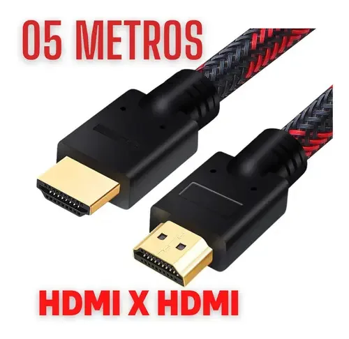 Cabo Hdmi X Hdmi 05 Metros Full Hd Blindado 1080p