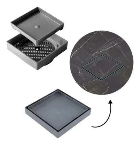 Ralo Cinza 15x15 Oculto Seca Piso Porcelanato Inteligente