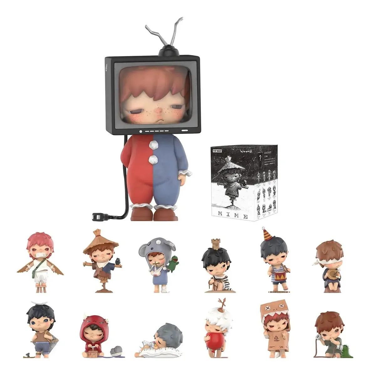 Figuras mímicas de Hirono, design e brinquedos colecionáveis