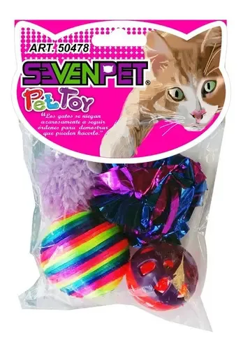 Kit de brinquedos para gatos, 4 peças, Lila 50478