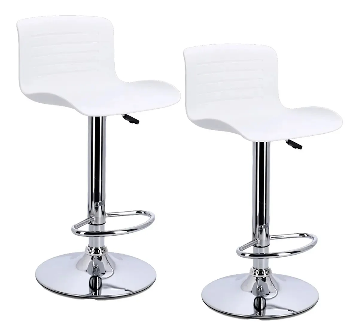 Banqueta de café da manhã com encosto branco X2 unidades