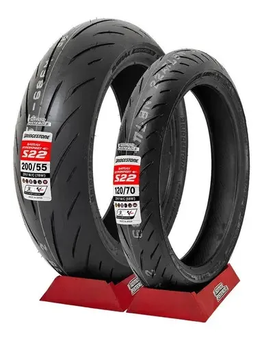 Pneus Bridgestone S22 S1000rr R1 Panigale 120/70 Y 200/55