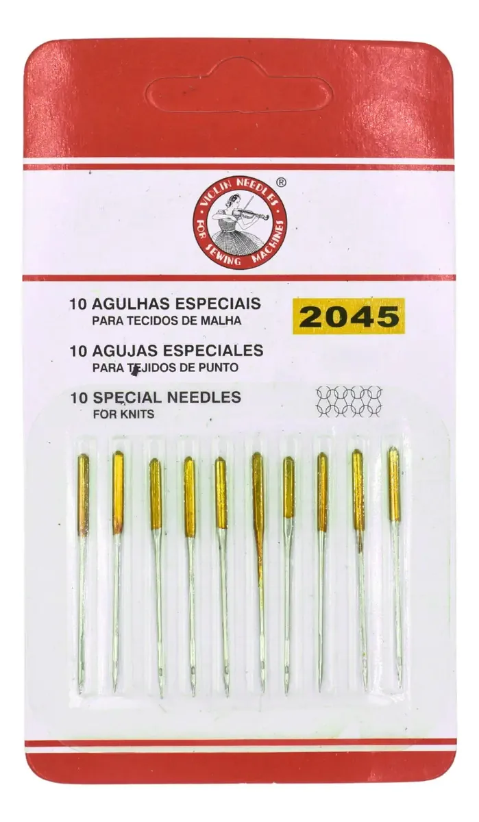 Agulhas, máquinas de costura caseiras, agulhas de violino, cor 90/14